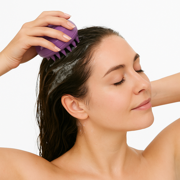 FOLIGAIN Hårbottenbehandling Exfoliator & Massager i lila