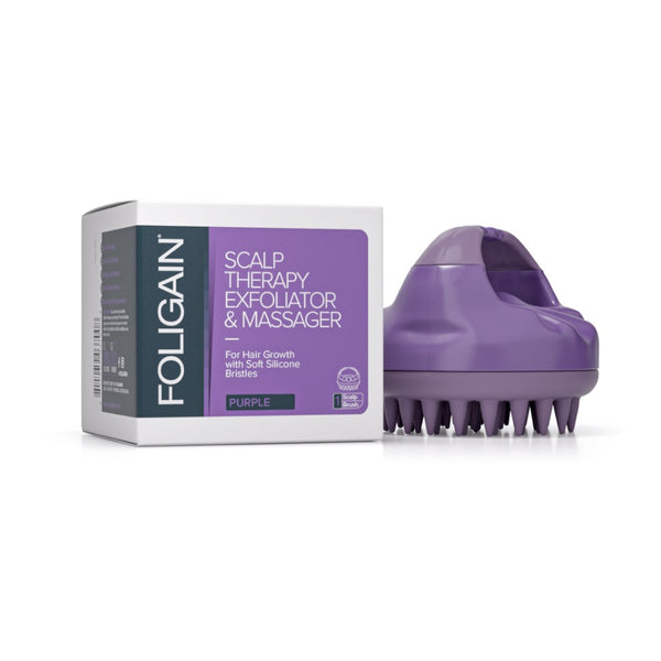 FOLIGAIN Hårbottenbehandling Exfoliator & Massager i lila