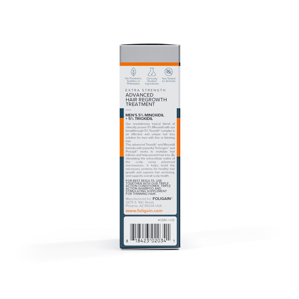 FOLIGAIN Avancerad Håråterväxt För Män Minoxidil 5% + Trioxidil 5%