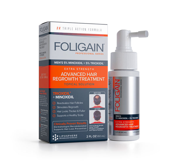 FOLIGAIN Avancerad Håråterväxt För Män Minoxidil 5% + Trioxidil 5%